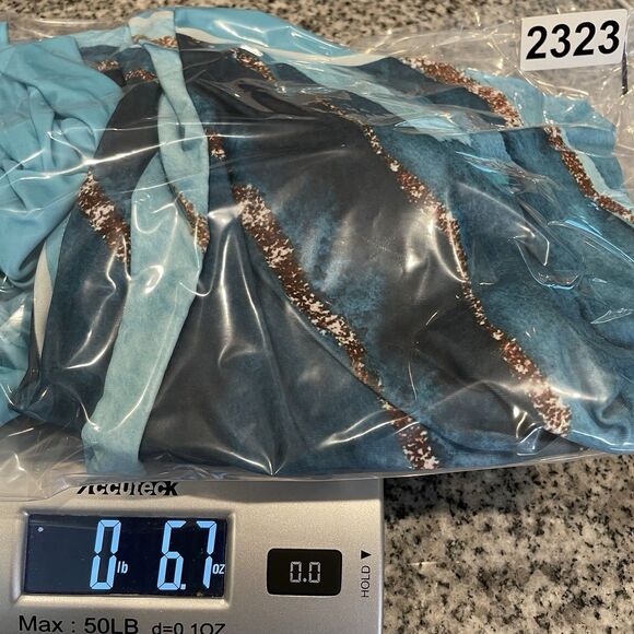 Women’s Aqua Print One Piece Bathing Suits one-M - Picture 9 of 9